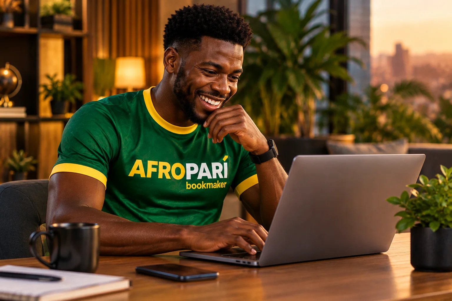 football player with a laptop
